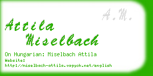 attila miselbach business card